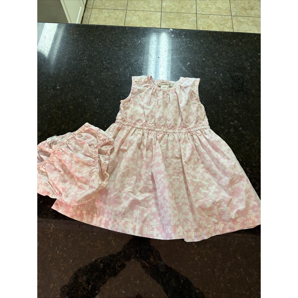 J. Crew Baby Dress Bloomers Sz 18-24m Girls Sundress Cotton Church Summer Preppy